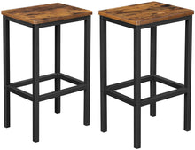 Load image into Gallery viewer, Bar Set Stools of 2 Bar Chairs, Rustic Brown
