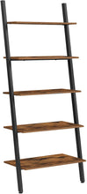 Load image into Gallery viewer, 5-Tier Bookshelf Rack, Rustic Brown and Black
