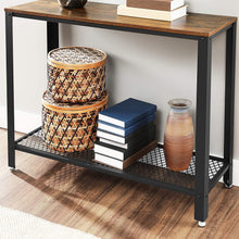 Load image into Gallery viewer, Console Table Metal Frame Rustic Brown
