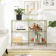 Load image into Gallery viewer, 3-Tier Tempered Glass Sofa Table Modern Storage Shelf
