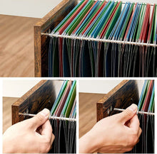 Load image into Gallery viewer, 3-Drawer File Cabinet with Open Compartments for A4 Rustic Brown and Black
