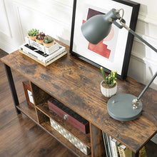 Load image into Gallery viewer, TV Console Unit with Open Storage Rustic Brown and Black Industrial
