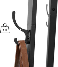 Load image into Gallery viewer, Coat Rack with 3 Shelves with Hooks Rustic Brown and Black
