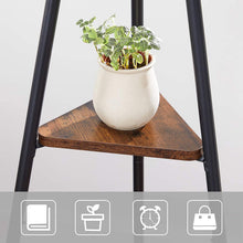 Load image into Gallery viewer, Black Coat Rack Stand Industrial Style 2 Shelves Clothes
