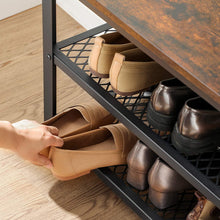 Load image into Gallery viewer, Shoe Rack with 2 Shelves 100 x 30 x 45 cm Rustic Brown and Black
