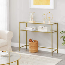 Load image into Gallery viewer, Console Table Metal Frame with 2 Shelves Adjustable Feet
