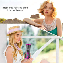 Load image into Gallery viewer, Portable Wireless Automatic Hair Curler for Travel with LED Temperature Display, Timer and USB Rechargeable (Pink)
