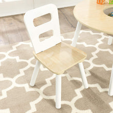 Load image into Gallery viewer, Round Table and 2 Chair Set for children (White Natural)
