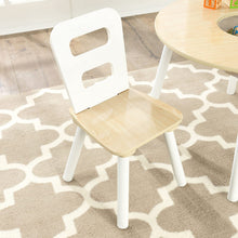 Load image into Gallery viewer, Round Table and 2 Chair Set for children (White Natural)
