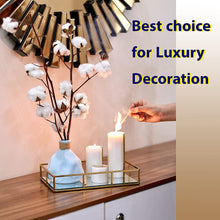 Load image into Gallery viewer, Tray Gold Mirror Decorative for Storage Jewelry and Makeup accessories
