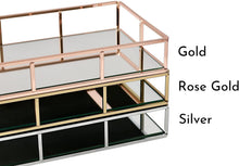 Load image into Gallery viewer, Tray Gold Mirror Decorative for Storage Jewelry and Makeup accessories
