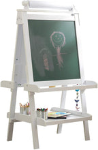 Load image into Gallery viewer, White Deluxe Wood Easel set for kids
