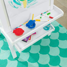 Load image into Gallery viewer, White Deluxe Wood Easel set for kids
