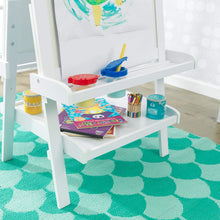 Load image into Gallery viewer, White Deluxe Wood Easel set for kids
