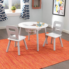 Load image into Gallery viewer, Round Table and 2 Chair Set for kids (Gray)
