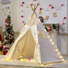 Load image into Gallery viewer, 5 Poles Giant Kids Teepee Tent (Natural Canvas)
