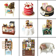 Load image into Gallery viewer, Dollhouse Miniature with Furniture Kit Plus Dust Proof and Music Movement - Rosa Garden Tea
