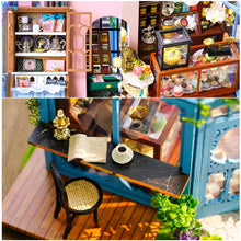 Load image into Gallery viewer, Dollhouse Miniature with Furniture Kit Plus Dust Proof and Music Movement - Rosa Garden Tea
