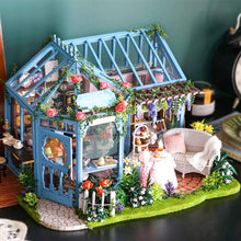 Load image into Gallery viewer, Dollhouse Miniature with Furniture Kit Plus Dust Proof and Music Movement - Rosa Garden Tea

