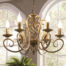 Load image into Gallery viewer, French Country Chandelier, 6 Lights, Rustic
