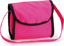Load image into Gallery viewer, Foldable Dolls Pram with Height-Adjustable Handle and Shoulder Bag, Stable, Pink
