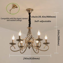 Load image into Gallery viewer, Rustic Chandeliers,6 -Light , French Country
