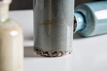 Load image into Gallery viewer, Ceramic Vases Set of 3 Crackled Finish Blue Farmhouse for Home D�cor
