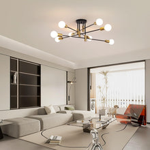 Load image into Gallery viewer, Modern Black Gold Ceiling Light 8 Lights
