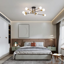 Load image into Gallery viewer, Modern Black Gold Ceiling Light 8 Lights
