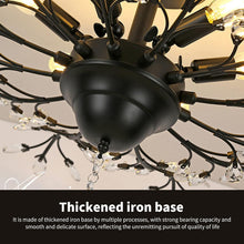 Load image into Gallery viewer, Crystal Chandelier LED Ceiling Light , 4 lights,  Black
