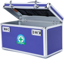 Load image into Gallery viewer, Locking Combination Medicine Box (Blue/Large)
