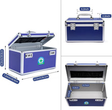 Load image into Gallery viewer, Locking Combination Medicine Box (Blue/Large)
