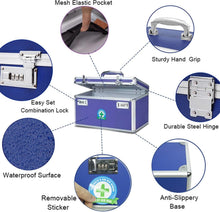 Load image into Gallery viewer, Locking Combination Medicine Box (Blue/Large)
