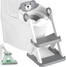 Load image into Gallery viewer, Potty Training Seat Ladder, Kids Boys Girls, Grey
