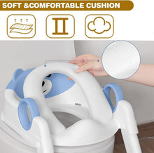 Load image into Gallery viewer, Potty Training Seat Ladder, Kids Boys Girls, Blue

