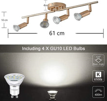 Load image into Gallery viewer, Modern 4-Light Track Lighting Kit LED (Gold)
