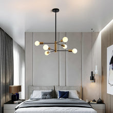 Load image into Gallery viewer, Sputnik Chandelier Modern Industrial, 6-Light , Black &amp; Gold
