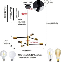 Load image into Gallery viewer, Sputnik Chandelier Modern Industrial, 6-Light , Black &amp; Gold
