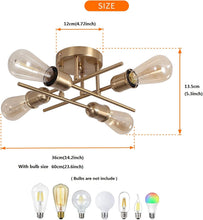 Load image into Gallery viewer, Modern Industrial Chandelier, 4 Light, Black
