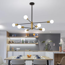Load image into Gallery viewer, Sputnik Chandelier Modern Industrial, 8-Light , Black &amp; Gold
