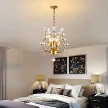 Load image into Gallery viewer, Crystal Chandelier Vintage, 3 Lights, Gold
