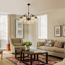 Load image into Gallery viewer, Crystal Chandelier Industrial Farmhouse, Black
