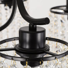 Load image into Gallery viewer, Crystal Chandelier Industrial Farmhouse, Black

