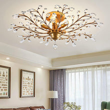 Load image into Gallery viewer, Crystal Chandelier Vintage, 5 Lights, Gold
