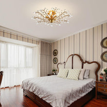 Load image into Gallery viewer, Crystal Chandelier Vintage, 5 Lights, Gold
