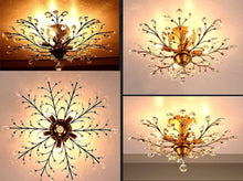 Load image into Gallery viewer, Crystal Chandelier Vintage, 5 Lights, Gold
