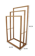 Load image into Gallery viewer, Bamboo Towel Bar Holder Rack 3-Tier Freestanding for Bathroom and Bedroom
