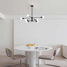 Load image into Gallery viewer, Modern Sputnik Chandelier, 8 Light, Black

