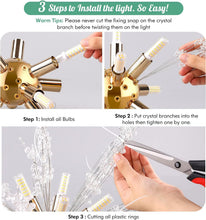 Load image into Gallery viewer, Modern Crystal Chandelier Firework, 8 Lights
