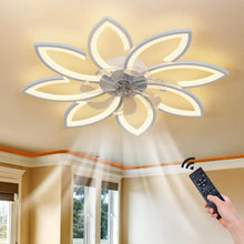 Load image into Gallery viewer, Modern Ceiling Light Fan, Low Profile, 6 Wind Speed, 3 Color (90cm, White)
